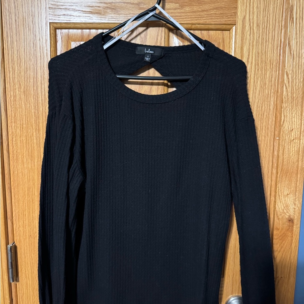 Lulu's Black Long Sleeve Top